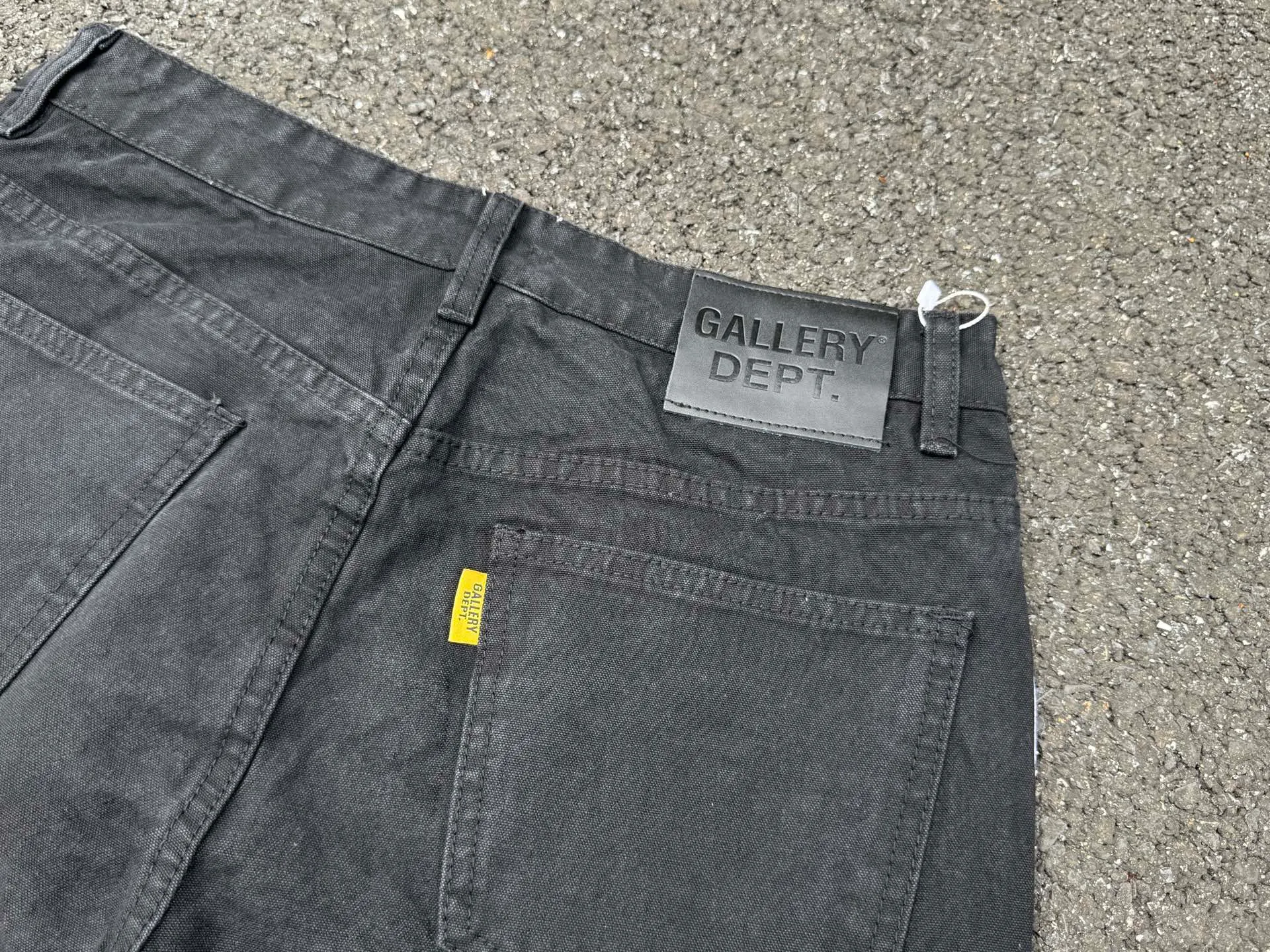 P220💰G78 GALLERY DEPT. Three-bar white-striped jeans, the trendy American loose trousers for men and women in the casual group. Color: black. Size: S-XXL (corresponds to 28-36)